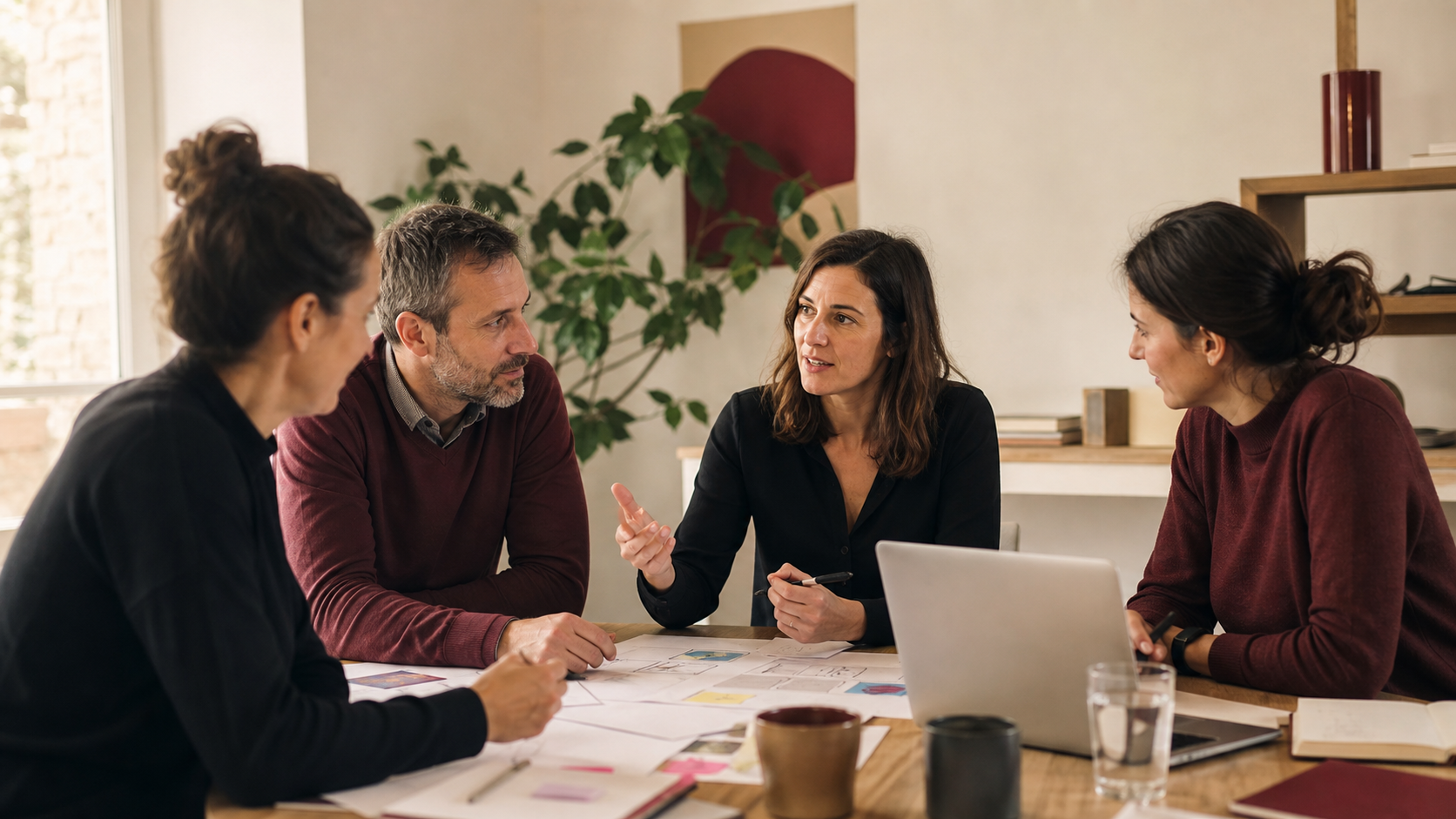 Team bei der gemeinsamen Gestaltung digitaler Veränderung